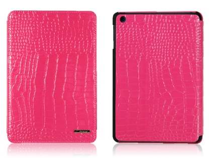 TS-CASE crocodile pattern Genuine Leather Smart Flip Case for iPad Air 1st Gen - Pink TS-CASE crocodile pattern Genuine Leather Smart Flip Case for iPad Air 1st Gen - Pink