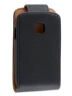 Samsung Champ Neo Duos C3262 Synthetic Leather Flip Case - Black