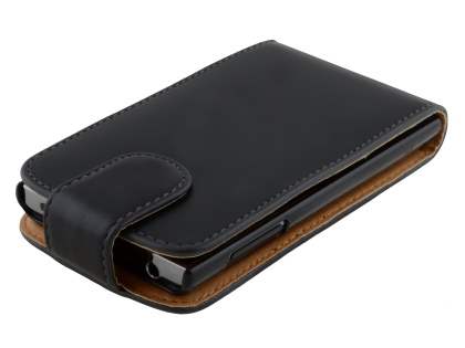 Synthetic Leather Flip Case for LG Optimus L5 E610 - Black