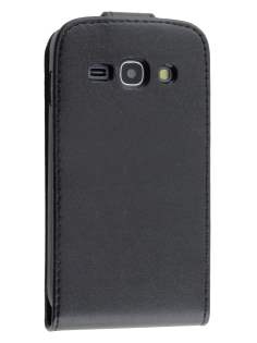 Synthetic Leather Flip Case for Samsung Galaxy Ace 3 - Classic Black Synthetic Leather Flip Case for Samsung Galaxy Ace 3 - Classic Black