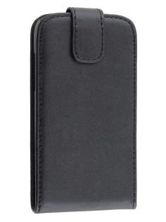 Synthetic Leather Flip Case for Samsung Galaxy Ace 3 - Classic Black