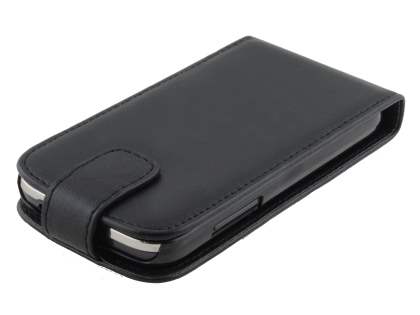 Synthetic Leather Flip Case for Samsung Galaxy Ace 3 - Classic Black