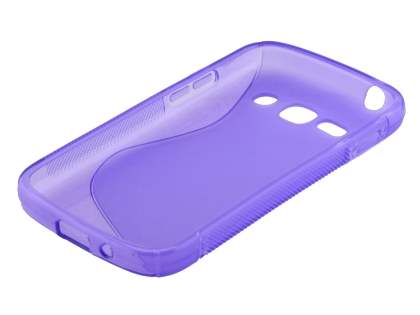 Wave Case for Samsung Galaxy Ace 3 - Frosted Purple/Purple