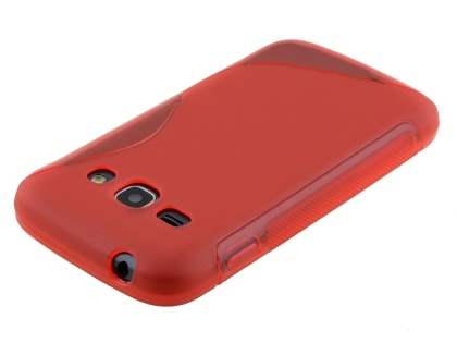 Wave Case for Samsung Galaxy Ace 3 - Frosted Red/Red