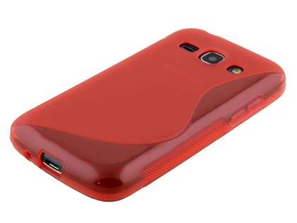 Wave Case for Samsung Galaxy Ace 3 - Frosted Red/Red