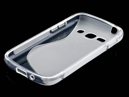 Wave Case for Samsung Galaxy Ace 3 - Frosted Clear/Clear