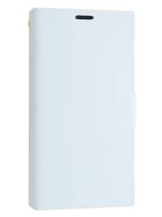 Slim Genuine Leather Portfolio Case for Nokia Lumia 1520 - Pearl White