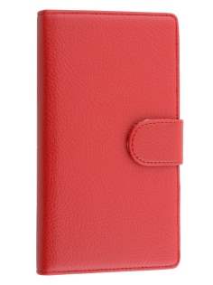 Synthetic Leather Wallet Case with Stand for Nokia Lumia 1520 - Red