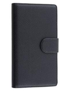Synthetic Leather Wallet Case with Stand for Nokia Lumia 1520 - Classic Black