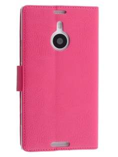 Synthetic Leather Wallet Case with Stand for Nokia Lumia 1520 - Pink Leather Wallet Case