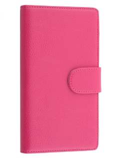 Synthetic Leather Wallet Case with Stand for Nokia Lumia 1520 - Pink
