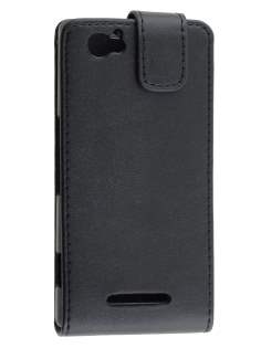 Synthetic Leather Flip Case for Sony Xperia M - Classic Black Synthetic Leather Flip Case for Sony Xperia M - Classic Black
