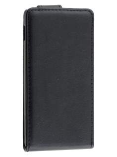 Synthetic Leather Flip Case for Sony Xperia M - Classic Black
