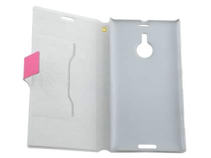 Slim Genuine Leather Portfolio Case for Nokia Lumia 1520 - Pink