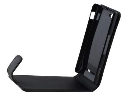 Synthetic Leather Flip Case for Sony Xperia M - Classic Black