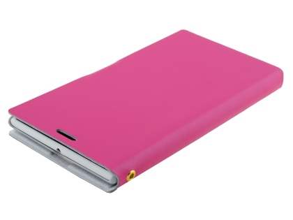 Slim Genuine Leather Portfolio Case for Nokia Lumia 1520 - Pink