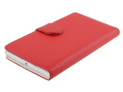 Synthetic Leather Wallet Case with Stand for Nokia Lumia 1520 - Red