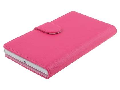 Synthetic Leather Wallet Case with Stand for Nokia Lumia 1520 - Pink