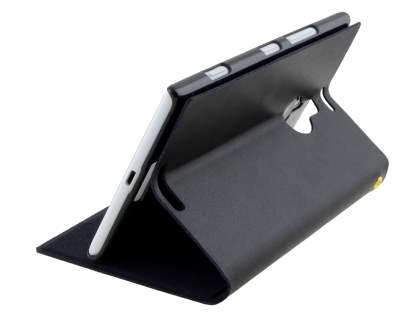 Slim Genuine Leather Portfolio Case for Nokia Lumia 1520 - Classic Black