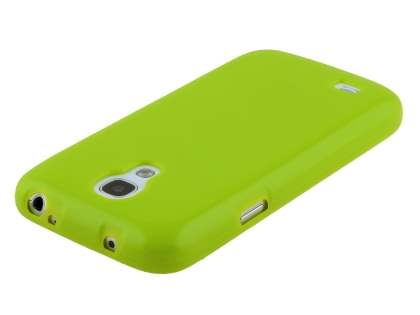 Colour TPU Gel Case for Samsung I9195T Galaxy S4 mini - Lime Green