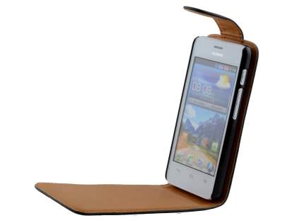 Huawei Ascend Y320 Synthetic Leather Flip Case - Black