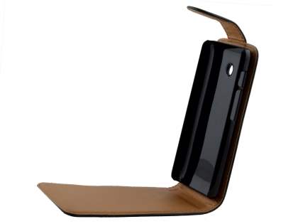 Huawei Ascend Y320 Synthetic Leather Flip Case - Black