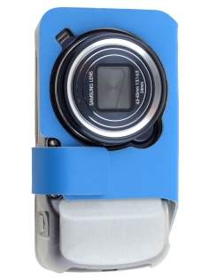 Slim Genuine Leather Case for Samsung Galaxy S4 zoom - Blue Slim Genuine Leather Case for Samsung Galaxy S4 zoom - Blue