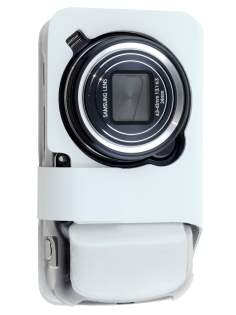 Slim Genuine Leather Case for Samsung Galaxy S4 zoom - White Slim Genuine Leather Case for Samsung Galaxy S4 zoom - White