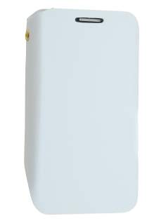 Slim Genuine Leather Case for Samsung Galaxy S4 zoom - White
