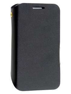 Slim Genuine Leather Case for Samsung Galaxy S4 zoom - Classic Black