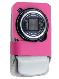 Slim Genuine Leather Case for Samsung Galaxy S4 zoom - Pink Slim Genuine Leather Case for Samsung Galaxy S4 zoom - Pink