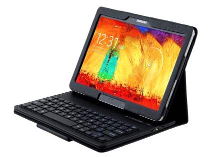 Samsung Galaxy Note 10.1 (2014 Edition) Synthetic Leather Bluetooth Keyboard Case - Black