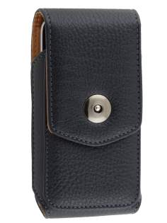 Textured Synthetic Leather Vertical Belt Pouch - Mobile Only - Belt Pouch