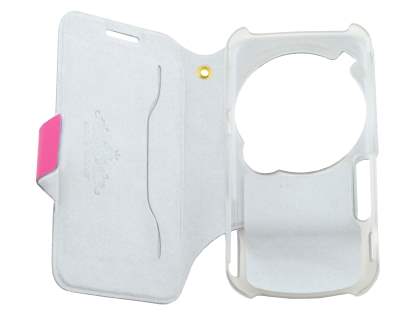 Slim Genuine Leather Case for Samsung Galaxy S4 zoom - Pink
