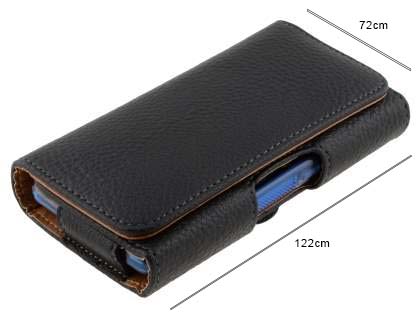Textured Synthetic Leather Belt Pouch - Bumper Case Compatible