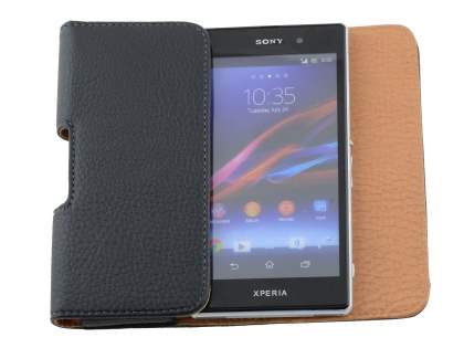 Textured Synthetic Leather Belt Pouch - Mobile Only