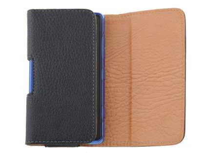 Textured Synthetic Leather Belt Pouch - Bumper Case Compatible