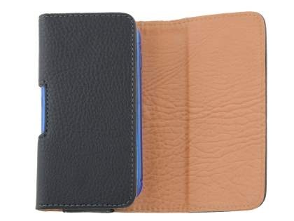 Textured Synthetic Leather Belt Pouch (Bumper Case Compatible) for Samsung Galaxy S4 mini