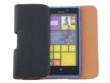 Textured Synthetic Leather Belt Pouch (Bumper Case Compatible) for Nokia Lumia 925