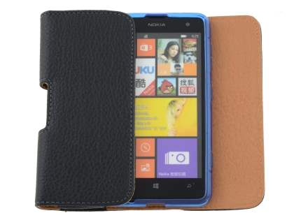 Textured Synthetic Leather Belt Pouch (Bumper Case Compatible) for Nokia Lumia 820