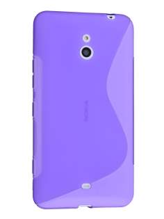 Wave Case for Nokia Lumia 1320 - Frosted Purple/Purple Soft Cover