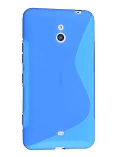 Wave Case for Nokia Lumia 1320 - Frosted Blue/Blue Soft Cover