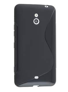 Wave Case for Nokia Lumia 1320 - Frosted Black/Black Soft Cover