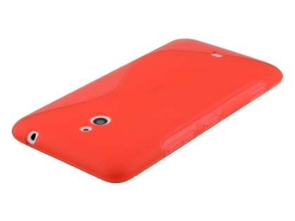 Wave Case for Nokia Lumia 1320 - Frosted Red/Red