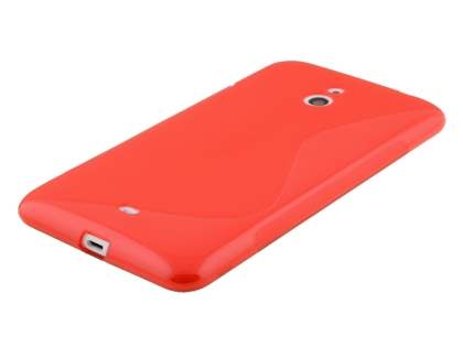Wave Case for Nokia Lumia 1320 - Frosted Red/Red