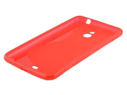 Wave Case for Nokia Lumia 1320 - Frosted Red/Red