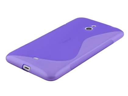 Wave Case for Nokia Lumia 1320 - Frosted Purple/Purple