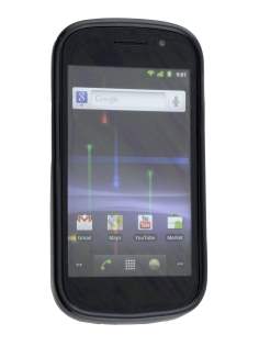 Frosted Colour TPU Gel Case for Samsung I9023 Google Nexus S - Black