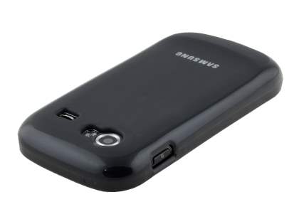 Frosted Colour TPU Gel Case for Samsung I9023 Google Nexus S - Black