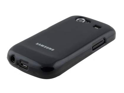 Frosted Colour TPU Gel Case for Samsung I9023 Google Nexus S - Black